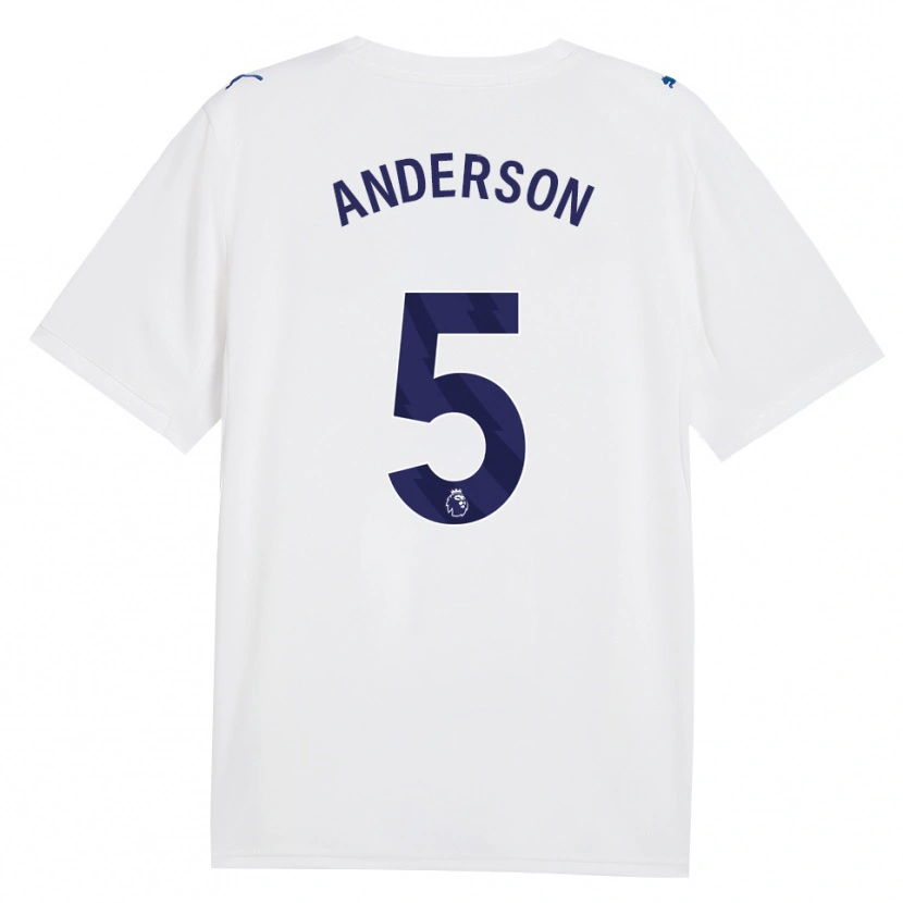 Danxen Kinder Elliot Anderson #5 Marineweiß Ausweichtrikot Trikot 2026/27 T-Shirt Schweiz