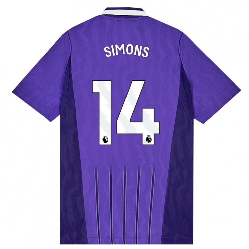Danxen Kinder Zach Simons #14 Violett Weiß Ausweichtrikot Trikot 2026/27 T-Shirt Schweiz