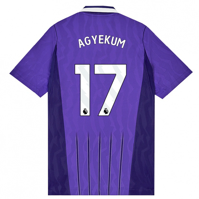 Danxen Kinder Ezra Agyekum #17 Violett Weiß Ausweichtrikot Trikot 2026/27 T-Shirt Schweiz