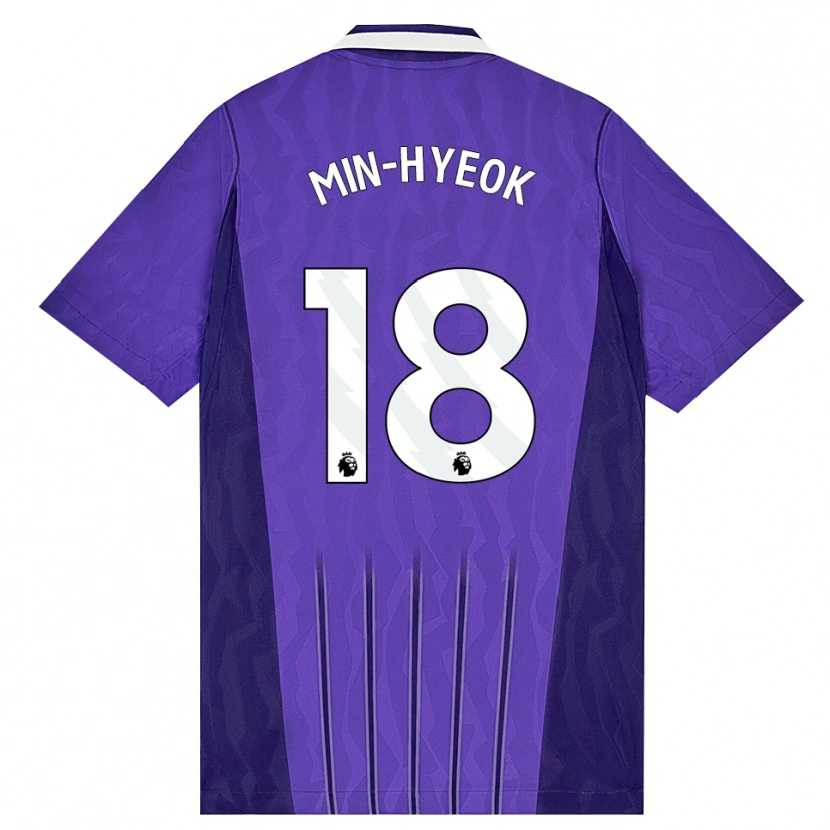 Danxen Kinder Min-Hyeok Yang #18 Violett Weiß Ausweichtrikot Trikot 2026/27 T-Shirt Schweiz