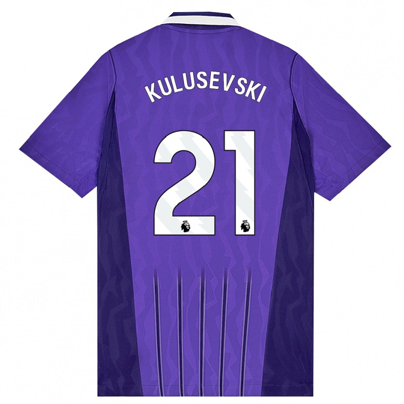 Danxen Kinder Dejan Kulusevski #21 Violett Weiß Ausweichtrikot Trikot 2026/27 T-Shirt Schweiz
