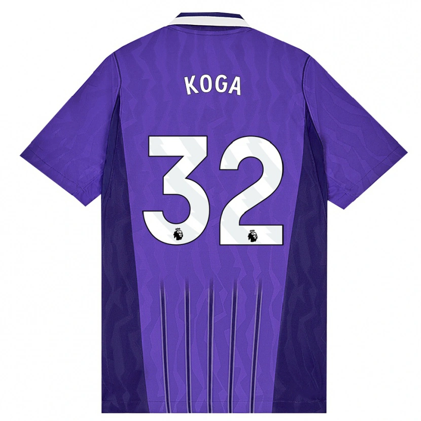Danxen Kinder Tōko Koga #32 Violett Weiß Ausweichtrikot Trikot 2026/27 T-Shirt Schweiz
