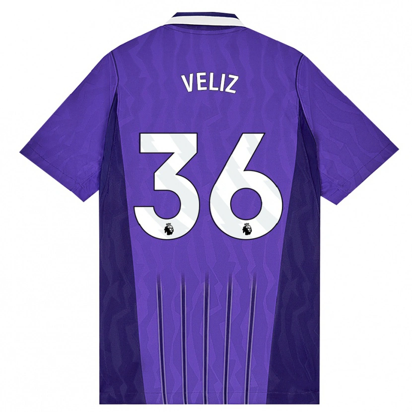 Danxen Kinder Alejo Véliz #36 Violett Weiß Ausweichtrikot Trikot 2026/27 T-Shirt Schweiz