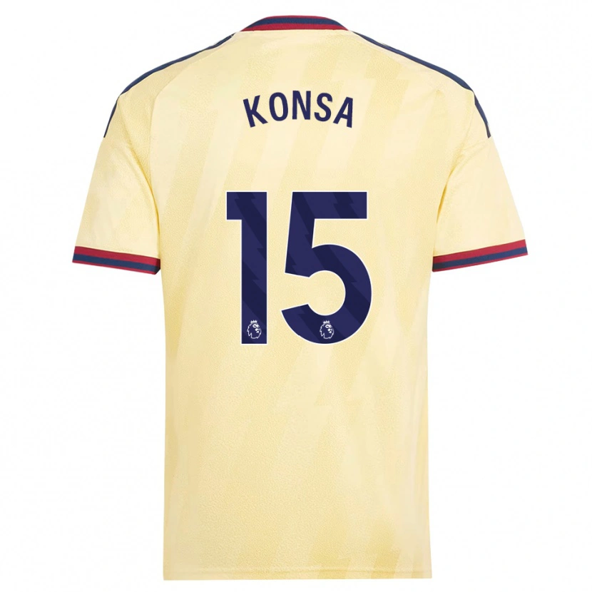 Danxen Kinder Ezri Konsa #15 Hell Gelb Mitternachtsblau Ausweichtrikot Trikot 2026/27 T-Shirt Schweiz
