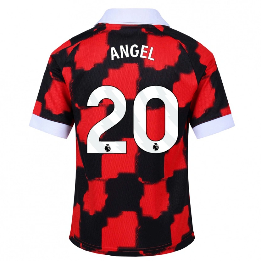 Danxen Kinder Manuel Ángel #20 Rot Weiß Schwarz Auswärtstrikot Trikot 2026/27 T-Shirt Schweiz