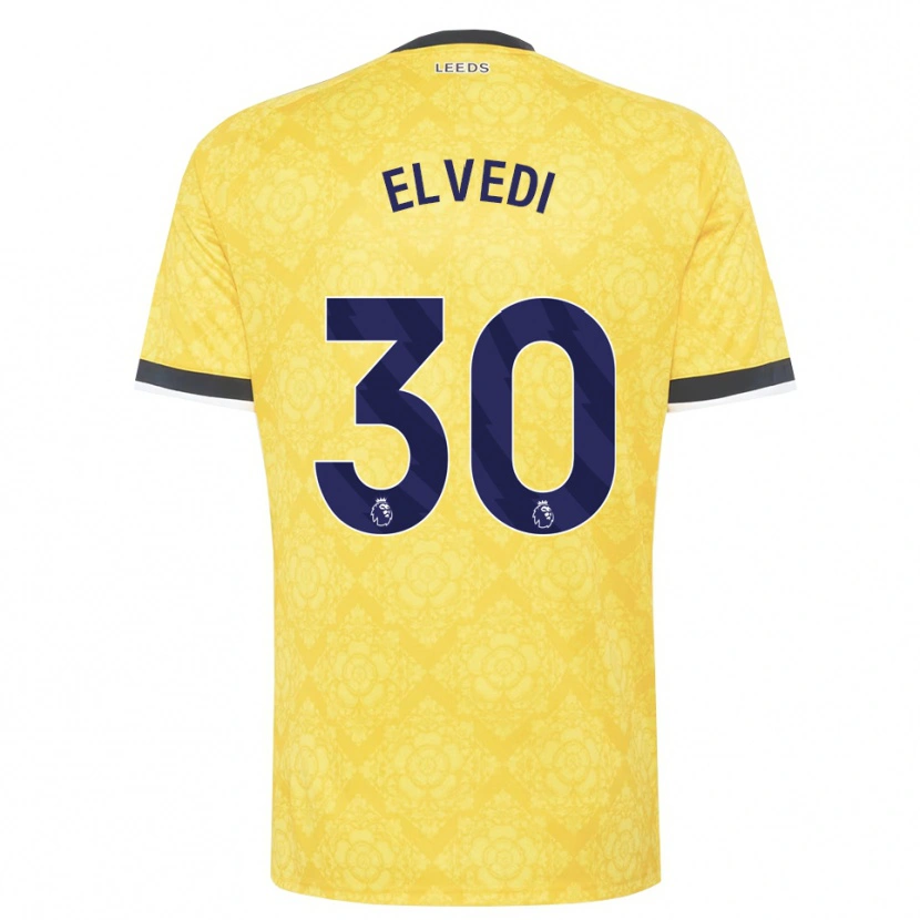 Danxen Kinder Nico Elvedi #30 Gelb Weiß Schwarz Auswärtstrikot Trikot 2026/27 T-Shirt Schweiz