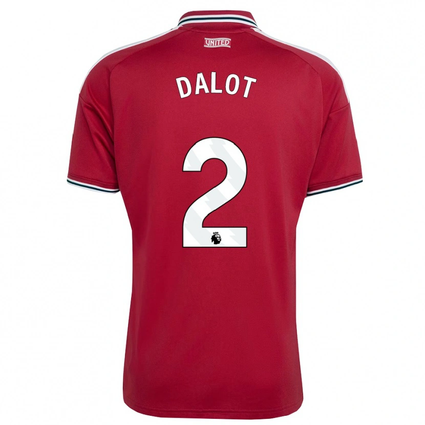Danxen Herren Diogo Dalot #2 Rot Gelb Weiß Heimtrikot Trikot 2026/27 T-Shirt Schweiz