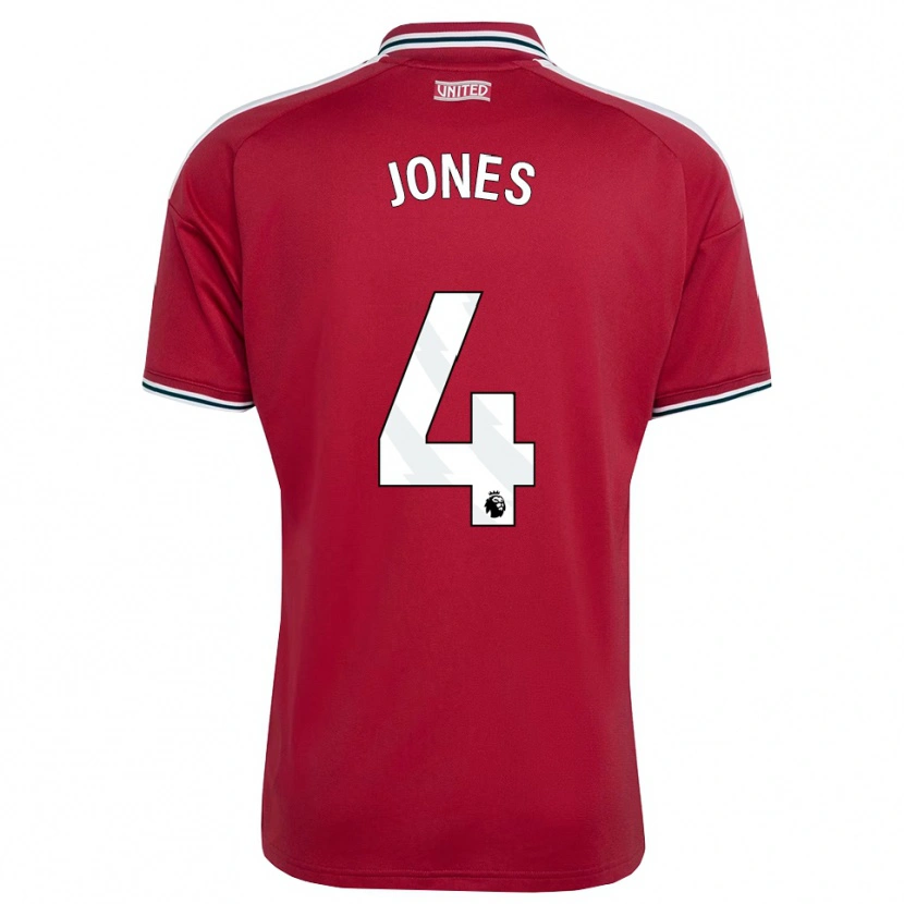 Danxen Herren Phil Jones #4 Rot Gelb Weiß Heimtrikot Trikot 2026/27 T-Shirt Schweiz