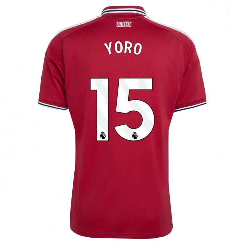 Danxen Herren Leny Yoro #15 Rot Gelb Weiß Heimtrikot Trikot 2026/27 T-Shirt Schweiz