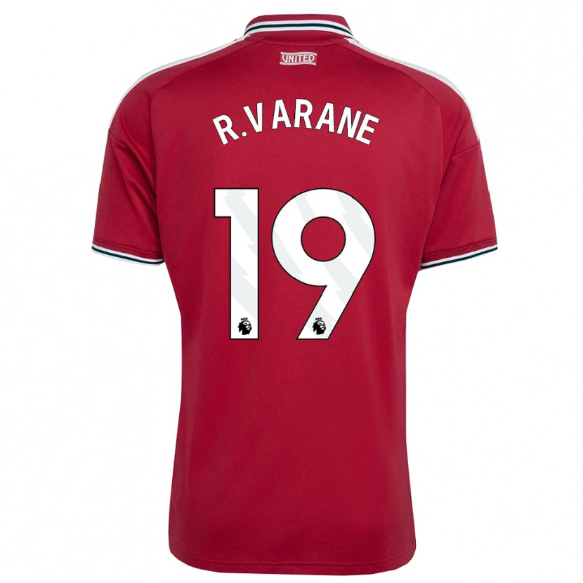 Danxen Herren Raphael Varane #19 Rot Gelb Weiß Heimtrikot Trikot 2026/27 T-Shirt Schweiz