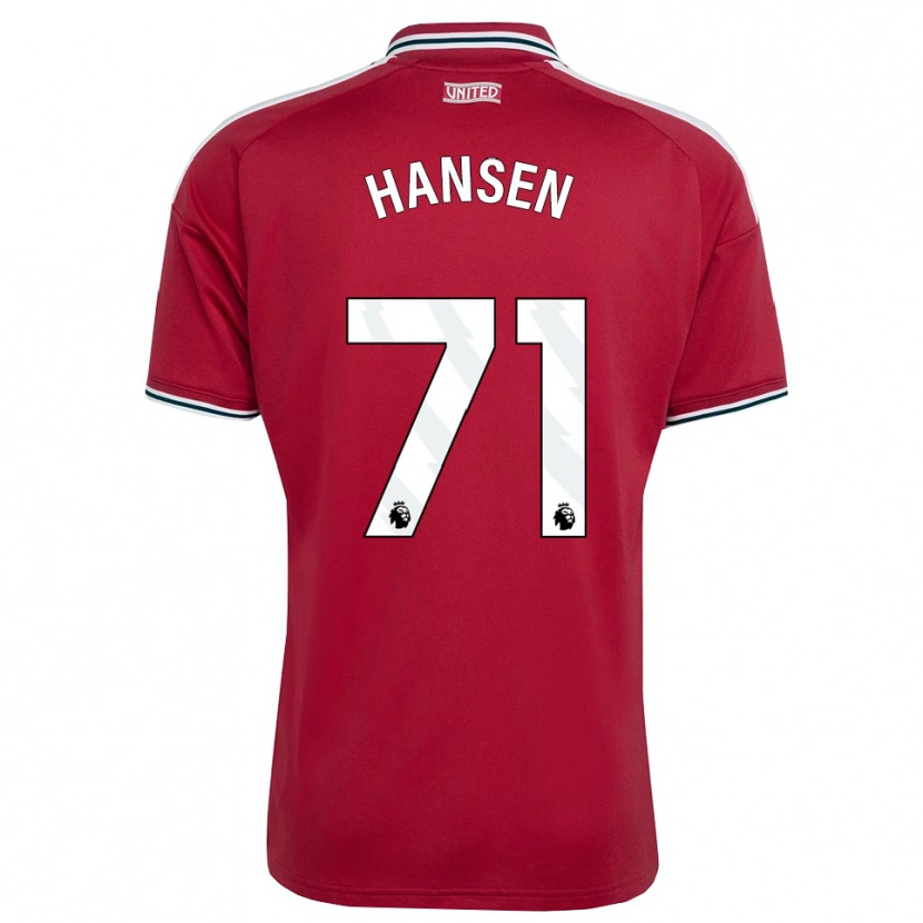 Danxen Herren Isak Hansen-Aaroen #71 Rot Gelb Weiß Heimtrikot Trikot 2026/27 T-Shirt Schweiz