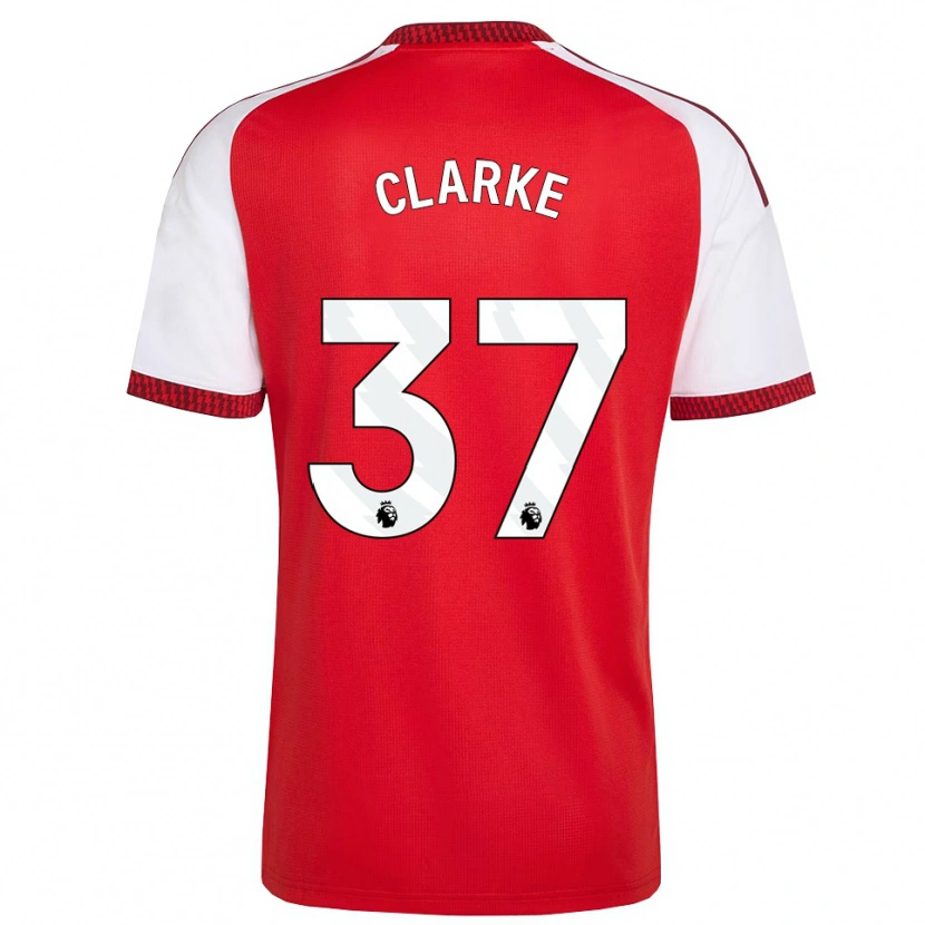 Danxen Herren Brayden Clarke #37 Rot Weiß Schwarz Heimtrikot Trikot 2026/27 T-Shirt Schweiz