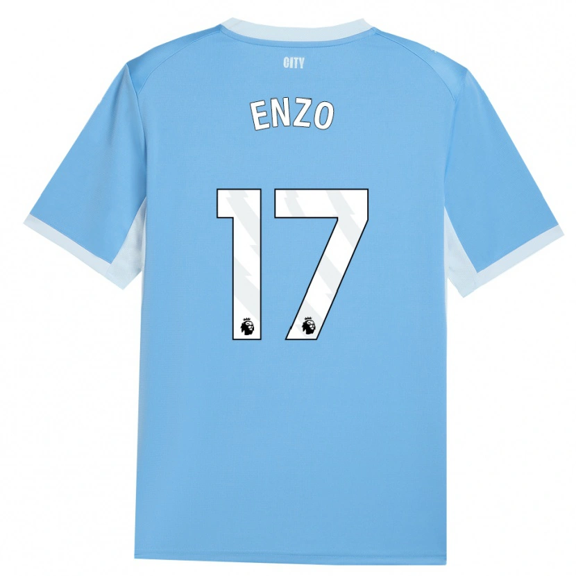 Danxen Herren Enzo Fernández #17 Hellhimmelblau Weiß Heimtrikot Trikot 2026/27 T-Shirt Schweiz