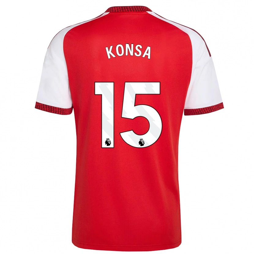 Danxen Herren Ezri Konsa #15 Rot Weiß Schwarz Heimtrikot Trikot 2026/27 T-Shirt Schweiz
