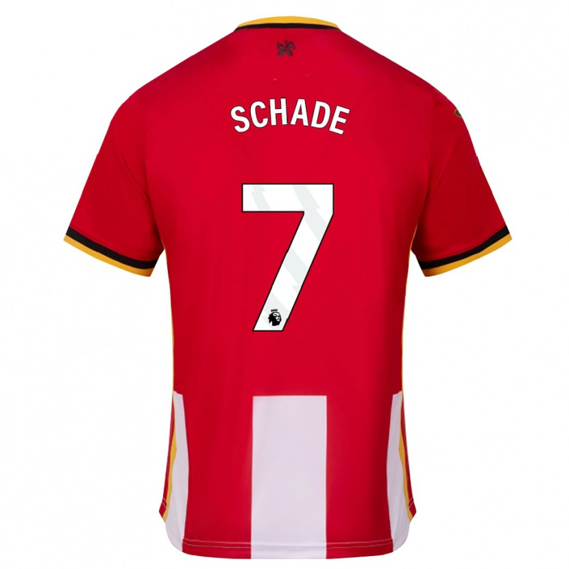 Danxen Herren Kevin Schade #7 Gelb Schwarz Rot Heimtrikot Trikot 2026/27 T-Shirt Schweiz