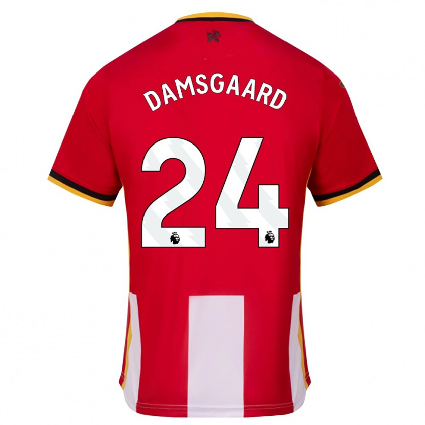 Danxen Herren Mikkel Damsgaard #24 Gelb Schwarz Rot Heimtrikot Trikot 2026/27 T-Shirt Schweiz