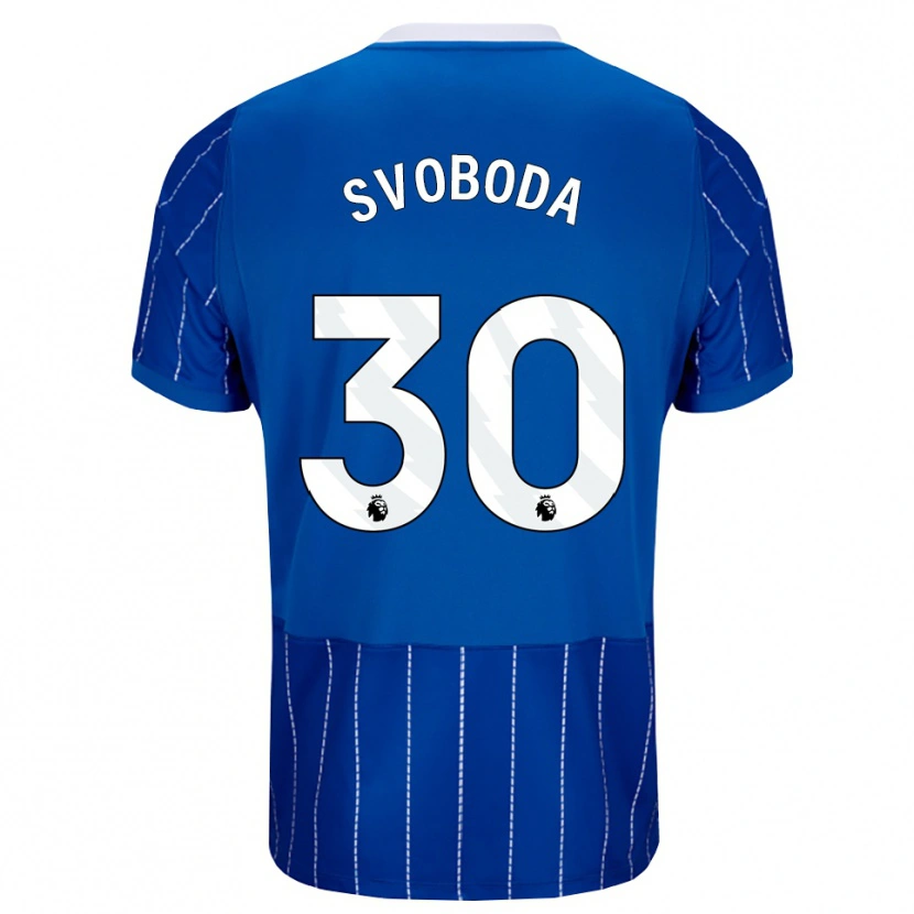 Danxen Herren Michael Svoboda #30 Mittelblau Weiß Heimtrikot Trikot 2026/27 T-Shirt Schweiz