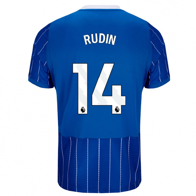 Danxen Herren Daniel Rudin #14 Mittelblau Weiß Heimtrikot Trikot 2026/27 T-Shirt Schweiz