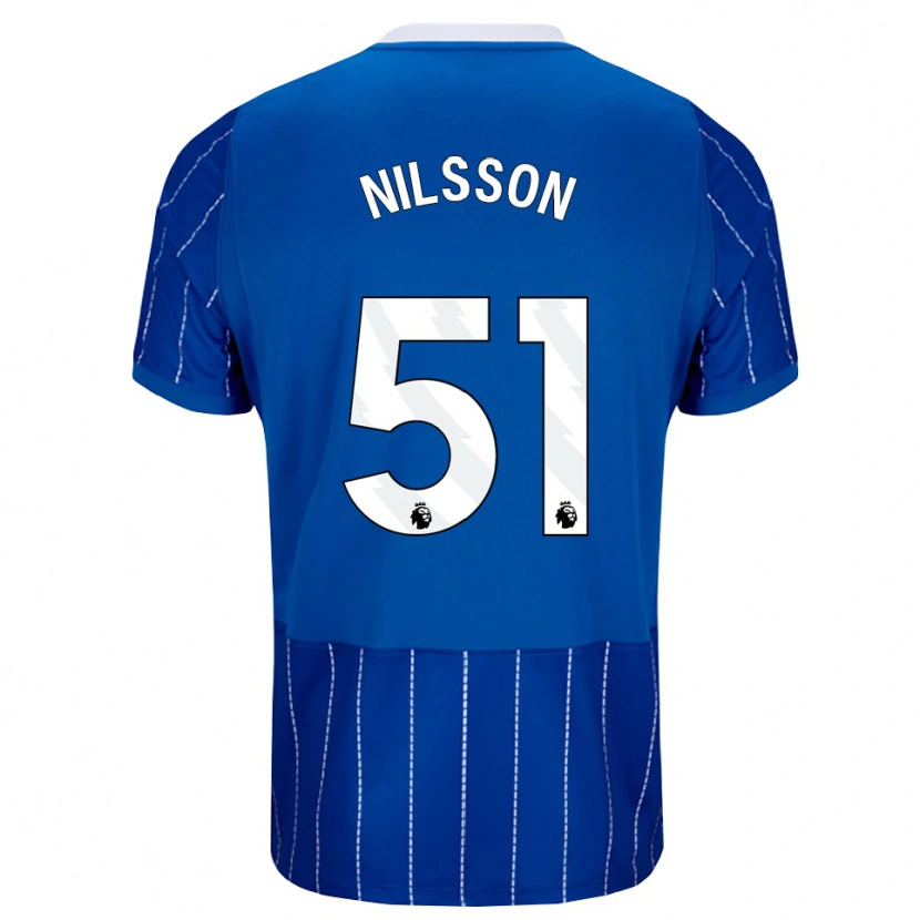 Danxen Herren Casper Nilsson #51 Mittelblau Weiß Heimtrikot Trikot 2026/27 T-Shirt Schweiz