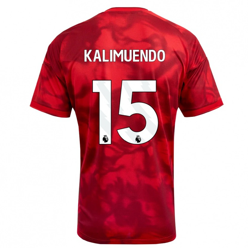 Danxen Herren Arnaud Kalimuendo #15 Karmesin Weiß Heimtrikot Trikot 2026/27 T-Shirt Schweiz