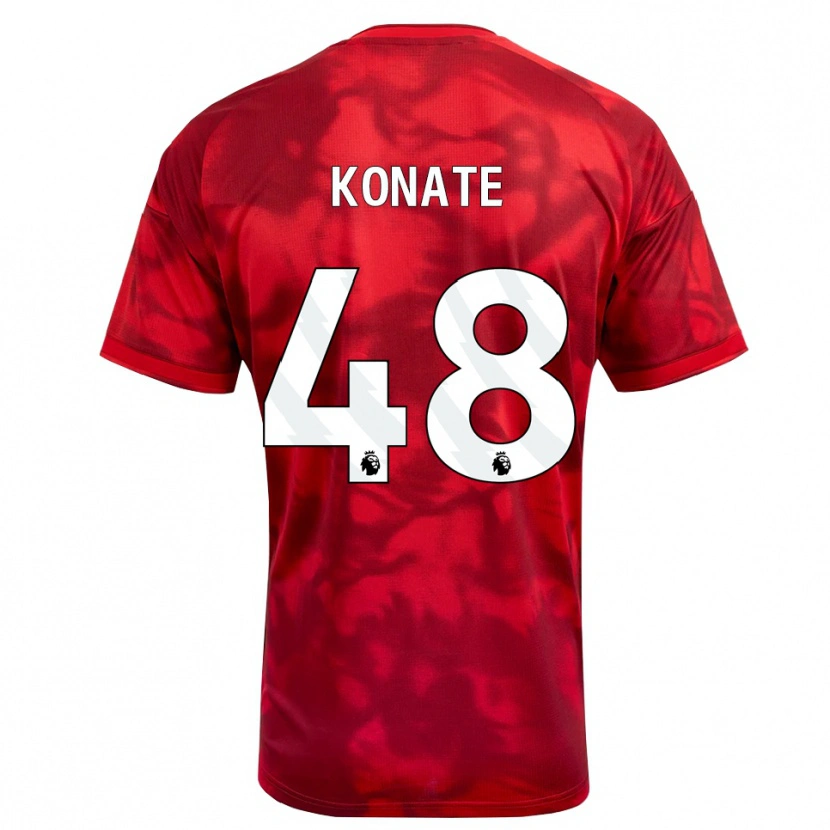 Danxen Herren Ateef Konaté #48 Karmesin Weiß Heimtrikot Trikot 2026/27 T-Shirt Schweiz