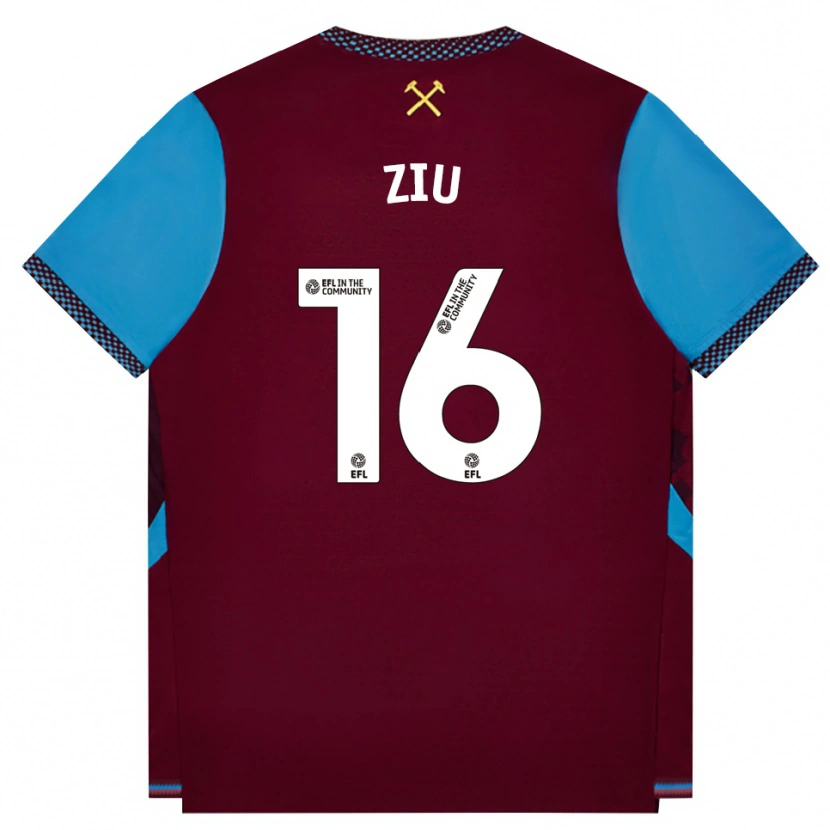 Danxen Herren Jessica Ziu #16 Burgund Kornblumenblau Heimtrikot Trikot 2026/27 T-Shirt Schweiz