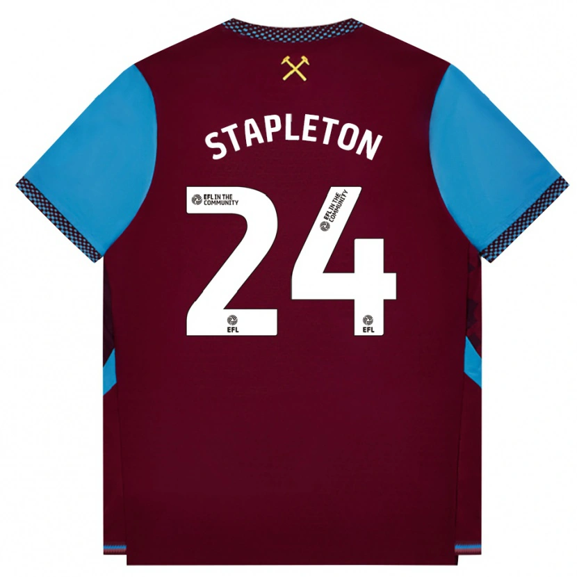 Danxen Herren Jessie Stapleton #24 Burgund Kornblumenblau Heimtrikot Trikot 2026/27 T-Shirt Schweiz