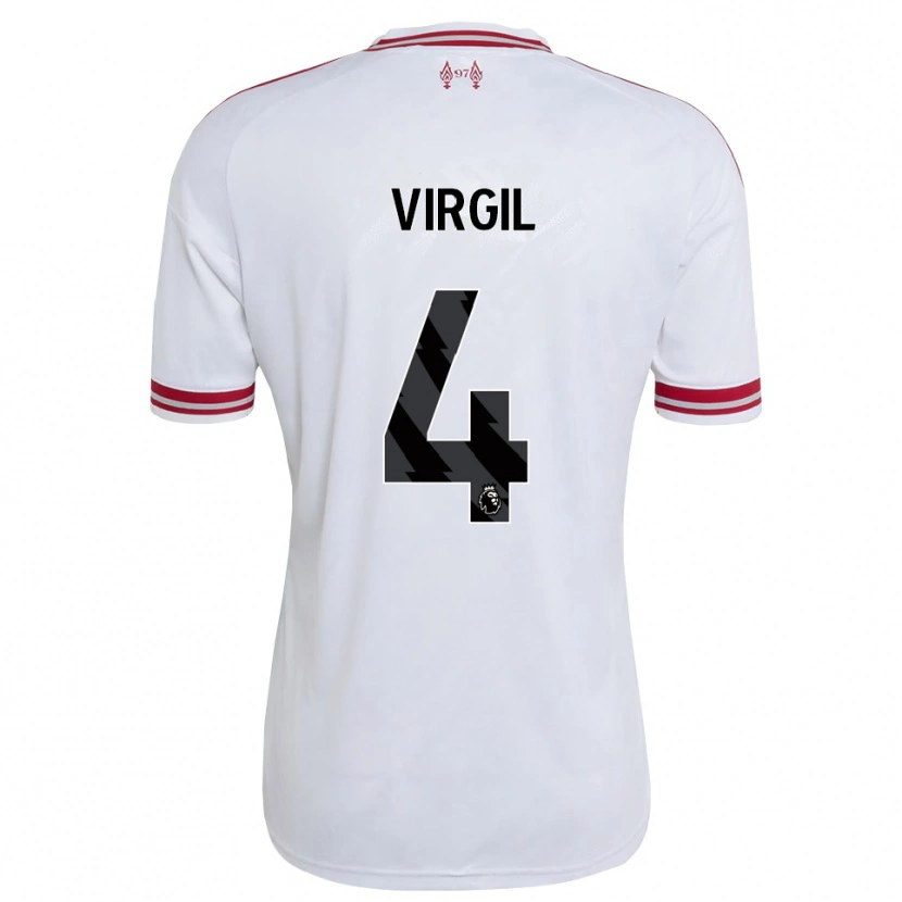 Danxen Herren Virgil Van Dijk #4 Rot Weiß Auswärtstrikot Trikot 2026/27 T-Shirt Schweiz