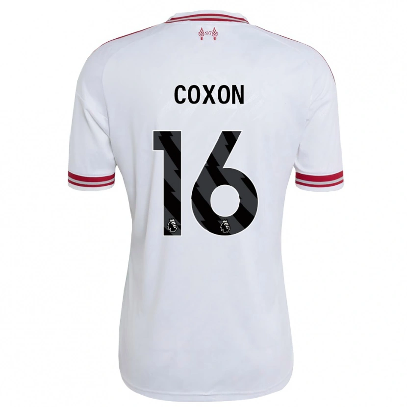 Danxen Herren Zak Coxon #16 Rot Weiß Auswärtstrikot Trikot 2026/27 T-Shirt Schweiz