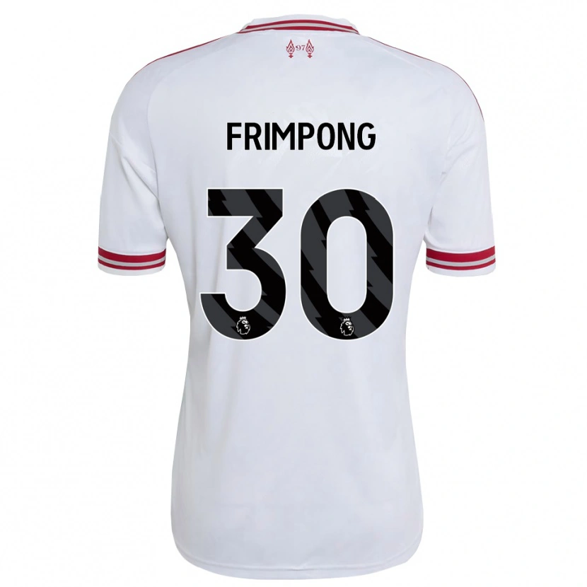 Danxen Herren Jeremie Frimpong #30 Rot Weiß Auswärtstrikot Trikot 2026/27 T-Shirt Schweiz