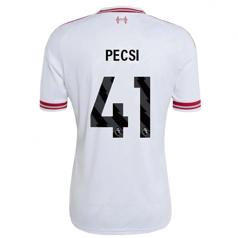 Danxen Herren Ármin Pécsi #41 Rot Weiß Auswärtstrikot Trikot 2026/27 T-Shirt Schweiz