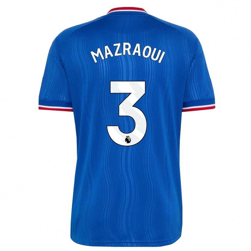 Danxen Herren Noussair Mazraoui #3 Blau Weiß Rot Auswärtstrikot Trikot 2026/27 T-Shirt Schweiz