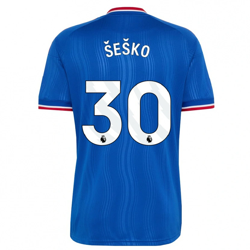 Danxen Herren Benjamin Sesko #30 Blau Weiß Rot Auswärtstrikot Trikot 2026/27 T-Shirt Schweiz
