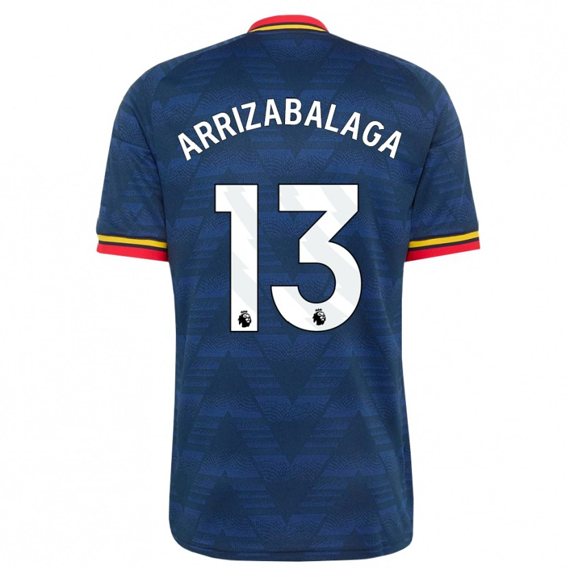 Danxen Herren Kepa Arrizabalaga #13 Mitternachtsblau Gelb Rot Auswärtstrikot Trikot 2026/27 T-Shirt Schweiz