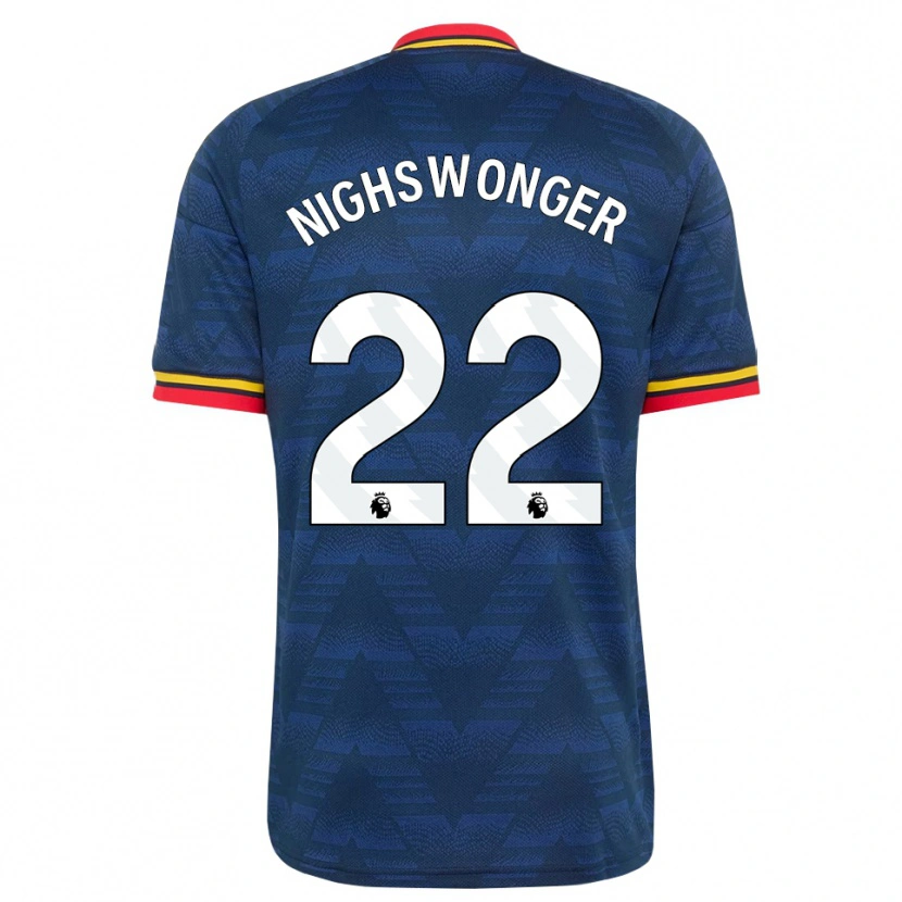 Danxen Herren Jenna Nighswonger #22 Mitternachtsblau Gelb Rot Auswärtstrikot Trikot 2026/27 T-Shirt Schweiz
