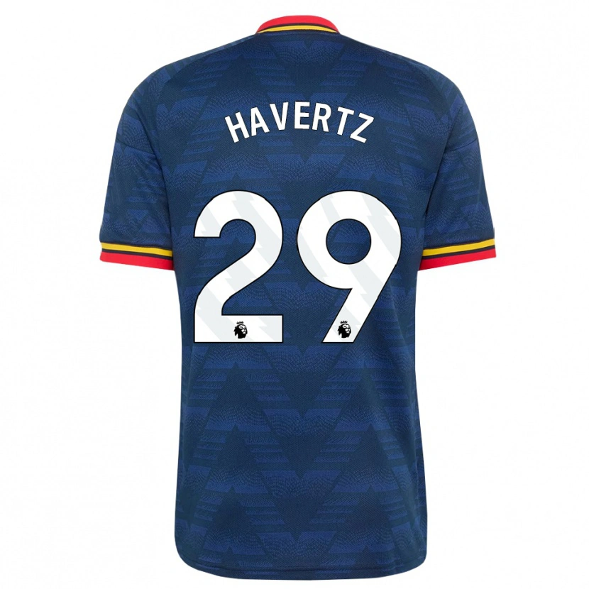 Danxen Herren Kai Havertz #29 Mitternachtsblau Gelb Rot Auswärtstrikot Trikot 2026/27 T-Shirt Schweiz