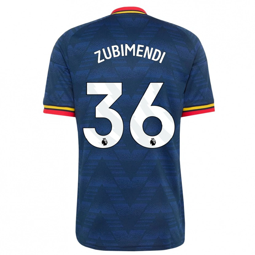 Danxen Herren Martín Zubimendi #36 Mitternachtsblau Gelb Rot Auswärtstrikot Trikot 2026/27 T-Shirt Schweiz