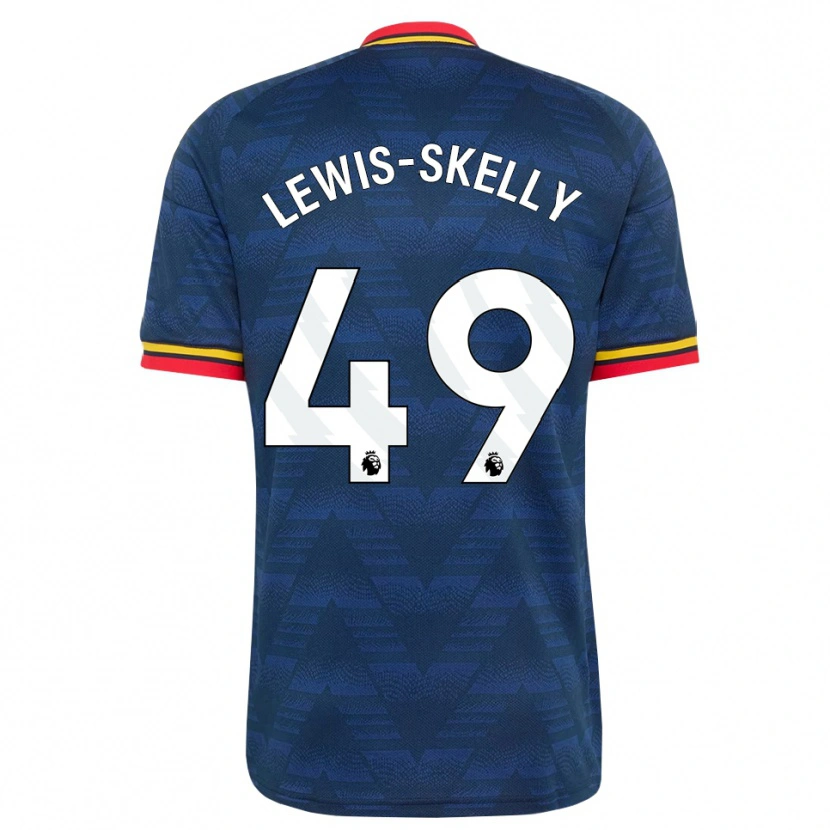 Danxen Herren Myles Lewis-Skelly #49 Mitternachtsblau Gelb Rot Auswärtstrikot Trikot 2026/27 T-Shirt Schweiz