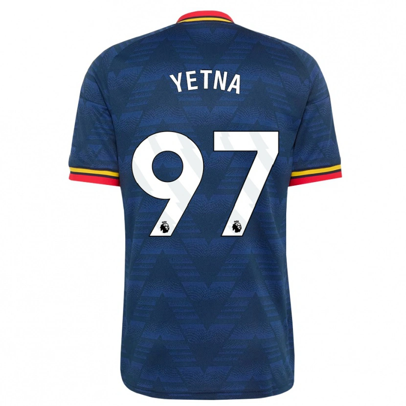 Danxen Herren Mikael Yetna #97 Mitternachtsblau Gelb Rot Auswärtstrikot Trikot 2026/27 T-Shirt Schweiz