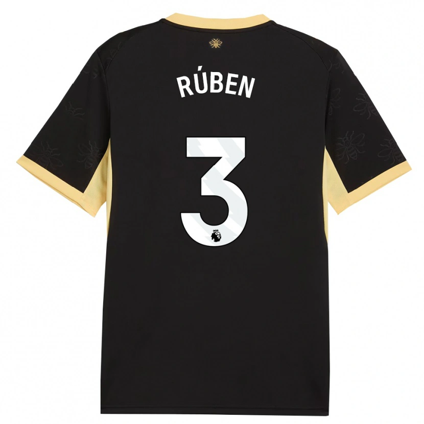 Danxen Herren Rúben Dias #3 Schwarz Gelb Auswärtstrikot Trikot 2026/27 T-Shirt Schweiz