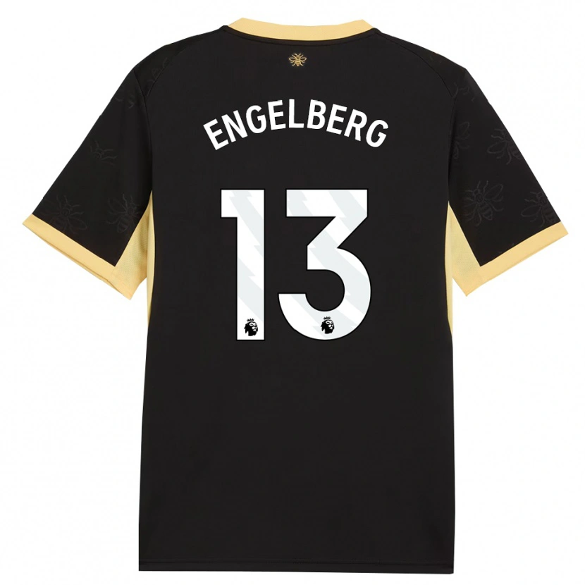 Danxen Herren Stavros Engelberg #13 Schwarz Gelb Auswärtstrikot Trikot 2026/27 T-Shirt Schweiz