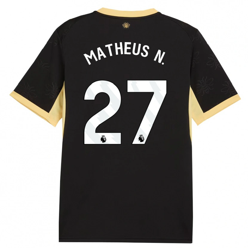 Danxen Herren Matheus Nunes #27 Schwarz Gelb Auswärtstrikot Trikot 2026/27 T-Shirt Schweiz