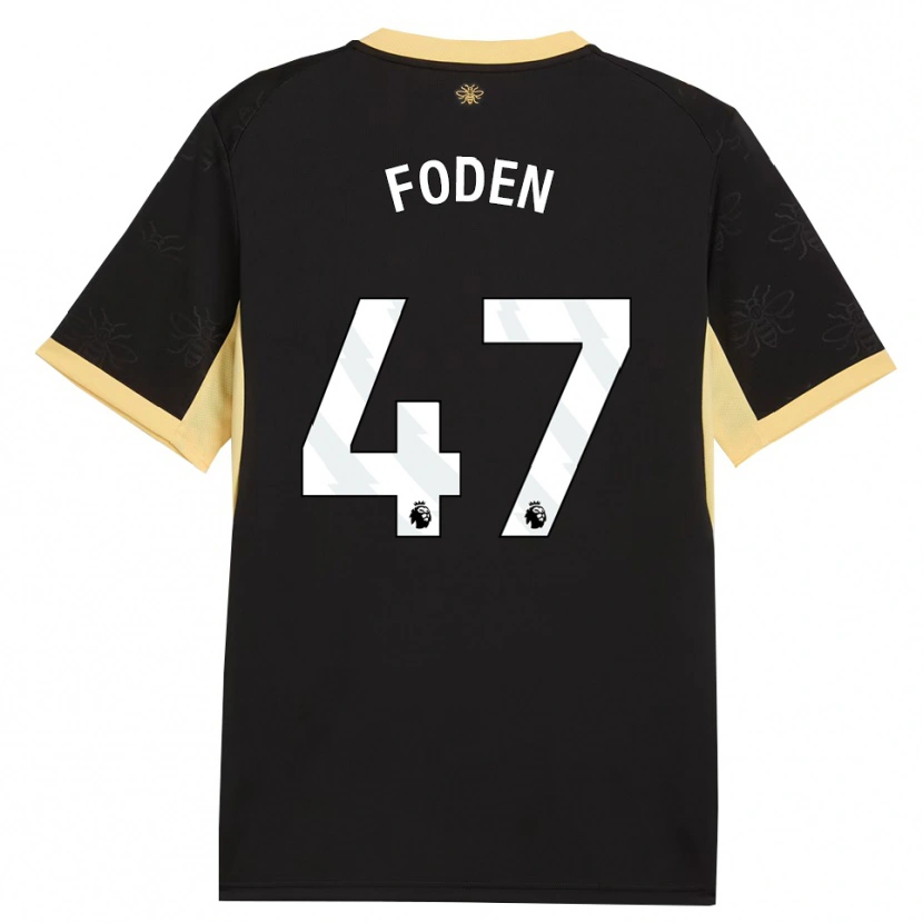 Danxen Herren Phil Foden #47 Schwarz Gelb Auswärtstrikot Trikot 2026/27 T-Shirt Schweiz