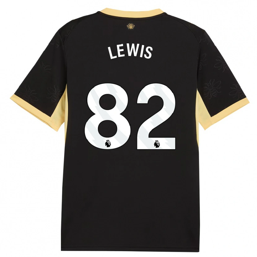 Danxen Herren Rico Lewis #82 Schwarz Gelb Auswärtstrikot Trikot 2026/27 T-Shirt Schweiz