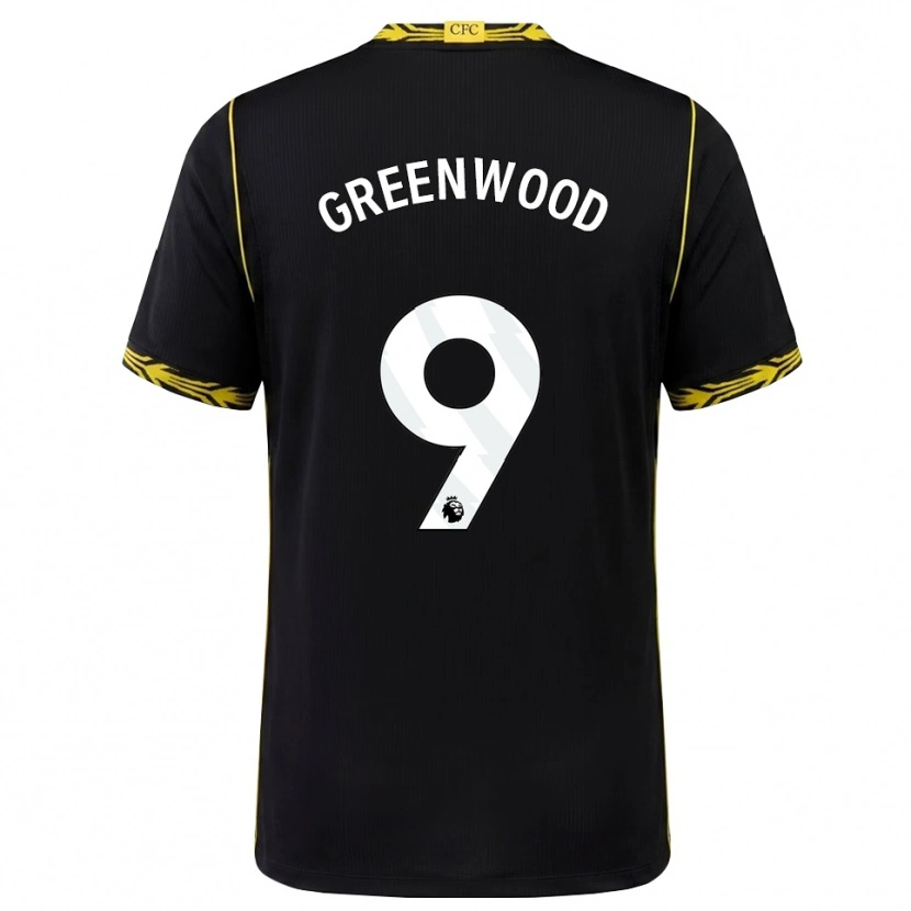 Danxen Herren Jashayde Greenwood #9 Schwarz Gelb Auswärtstrikot Trikot 2026/27 T-Shirt Schweiz