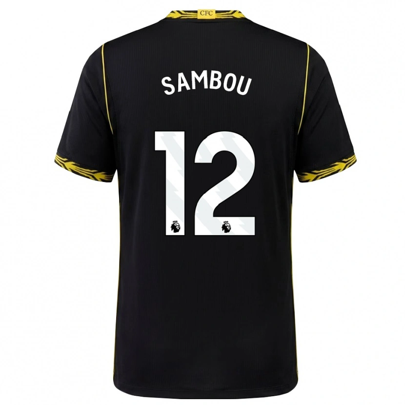 Danxen Herren Gabriel Sambou #12 Schwarz Gelb Auswärtstrikot Trikot 2026/27 T-Shirt Schweiz