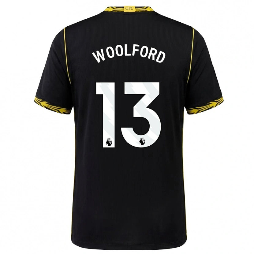 Danxen Herren Aaron Woolford #13 Schwarz Gelb Auswärtstrikot Trikot 2026/27 T-Shirt Schweiz