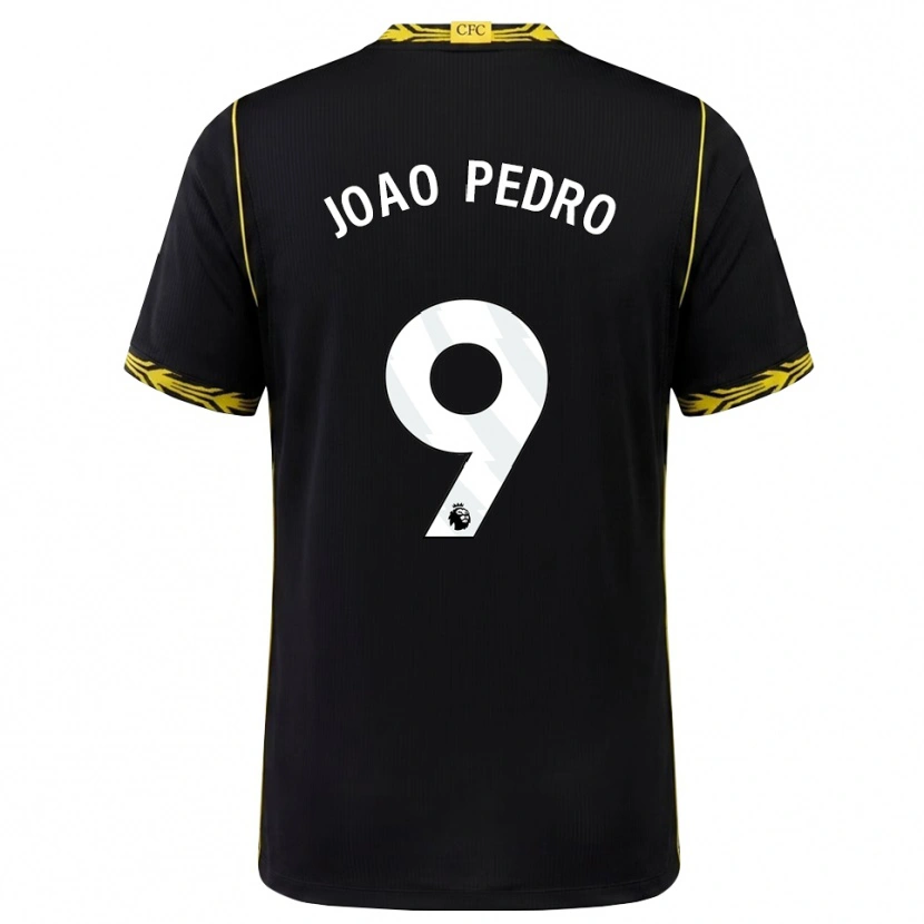 Danxen Herren João Pedro #9 Schwarz Gelb Auswärtstrikot Trikot 2026/27 T-Shirt Schweiz