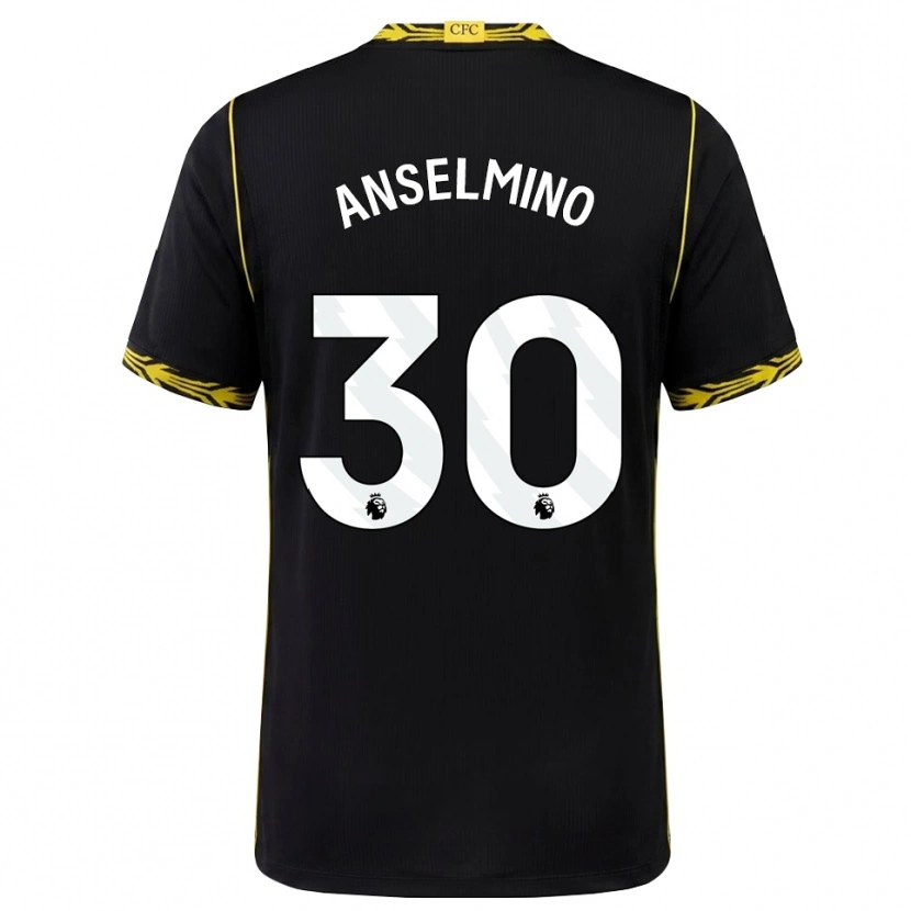Danxen Herren Aarón Anselmino #30 Schwarz Gelb Auswärtstrikot Trikot 2026/27 T-Shirt Schweiz