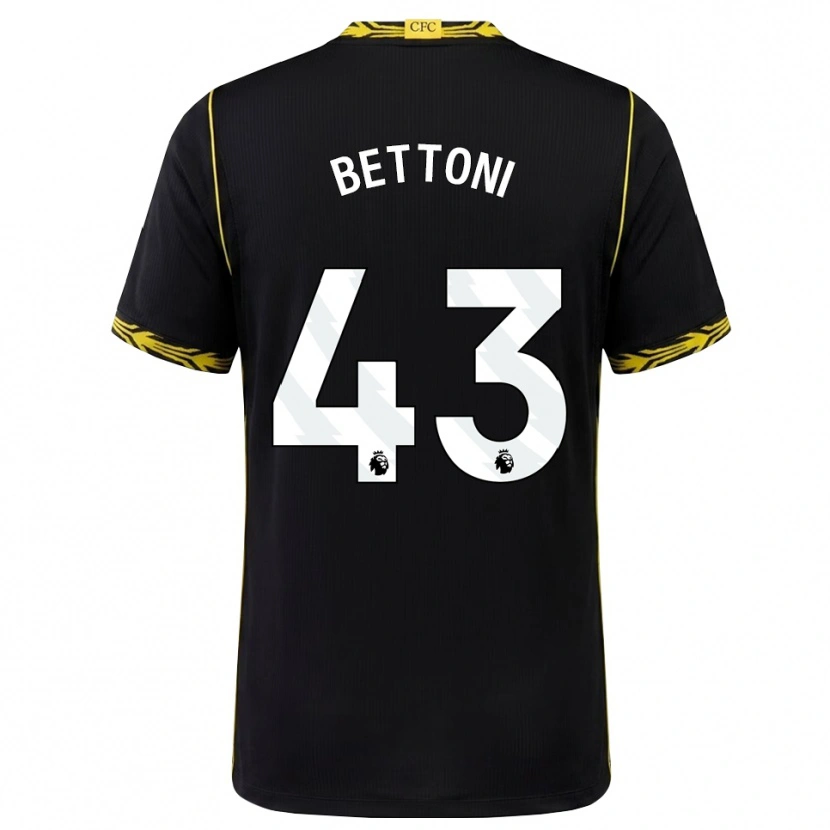 Danxen Herren Harrison Bettoni #43 Schwarz Gelb Auswärtstrikot Trikot 2026/27 T-Shirt Schweiz